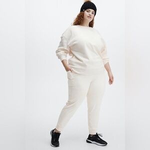 FABLETICS High-Waisted Cold Weather Pocket Jogger size 1X NWT color OATS